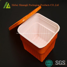 Cajas de almacenamiento cuadradas de plástico para alimentos con tapas